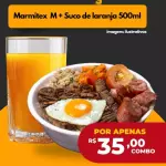 Combo: Marmita M + Suco de laranja