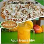 CHILAQUIL CON POLLO + AGUA FRESCA LITRO