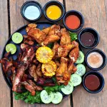 800g de Alitas con 300g de costillas