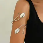 Acc. Brazo 2 hojas grande plateado