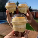 COPO PUDIM E BROWNIE