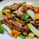 Carne con Tausi y Verduras