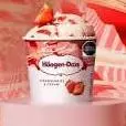 Helado de fresa con crema Haagen