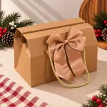 Caja Kraft con cordon y lazo #8161L