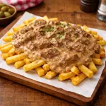 Batata c/Strogonoff de Carne (500g)