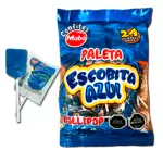 Paletas Escobita Azul 24 Unidades