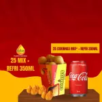 25 COXINHAS  MIX+ REFRI LATA