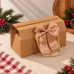 Caja Kraft con cordon lazo #8161M