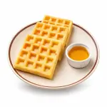 Waffle com manteiga ou mel