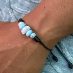 Pulsera Caballero negra Larimar
