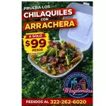 Chilaquiles con arrachera