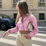Blusa M rosa a rayas 0012
