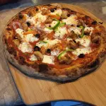 Pizza con camarones