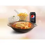 Combo Filé de Frango à Parmegiana com Arroz e Fritas + Bebida