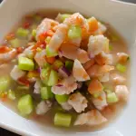 TOSTADA DE CEVICHE COCIDO