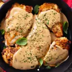 FILÉ DE FRANGO AO MOLHO 4 QUEIJO