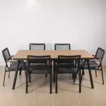 Set Ipanema gris Mesa180x90+6 sillas
