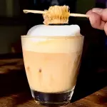 Honey comb latte