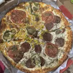 Pizza de frango com cheddar