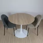 Mesa tulip tapa madera de 100cm