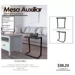 MESA AUXILIAR METAL MADERA