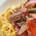 Espagueti vegetales y beef