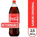 Gaseosa Coca Cola 2.5lts RETORNABLE