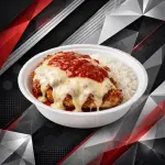 Parmegiana com arroz