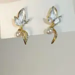 Arete hojas abiertas esmaltado