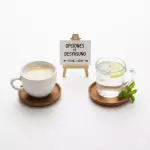 Taza con agua o leche
