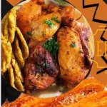 Medio pollo asado