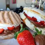 Concha rellena Nutella y fresa