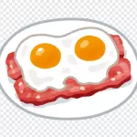 huevos fritos con tocineta