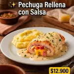 PECHUGA RELLENA + 🍟