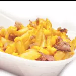 Batas fritas com cheddar e bacon