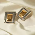 Arete cuadrado 2 tonos Inox.