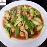 Langostinos con salsa de ostiones