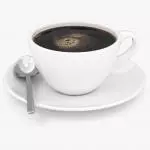 Café preto máquina