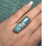 Anillo rectangular en plata 925