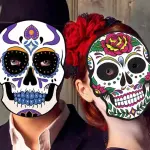 1 Máscara Dia de Los Muertos Papel