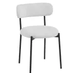 Silla Tivoli tela Boucle Off White
