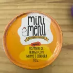 Creme frango, inhame e cenoura