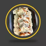 Pechuga rellena de plátano maduro