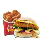 Hamburguesa de Pollo + Nuggets de Po