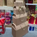 Caja Kraft con cordon y lazo #8161S