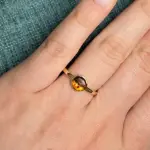 Anillo Solitario Ámbar