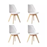 Pack 4 Silla Tulip Blanco-negro-gris