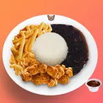 Cubos de frango empanado