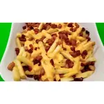 Porção de batata com bacon e cheddar