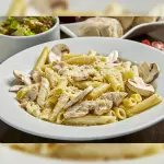 Pasta Pollo y champiñones